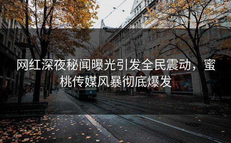 网红深夜秘闻曝光引发全民震动，蜜桃传媒风暴彻底爆发